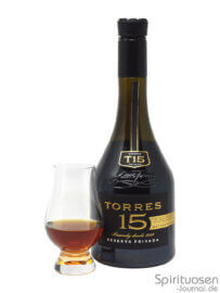 Torres 15 Reserva Privada Glas und Flasche