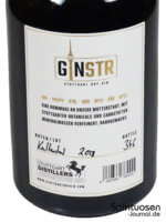GINSTR Stuttgart Dry Gin Rückseite Etikett