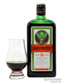 Jägermeister Glas und Flasche