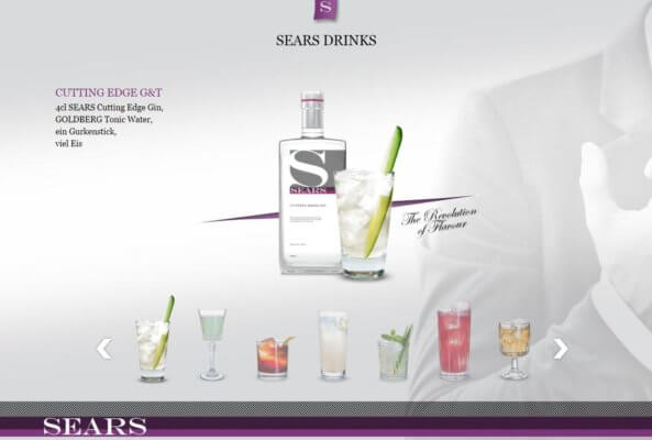 Drinks mit Sears Cutting Edge Gin