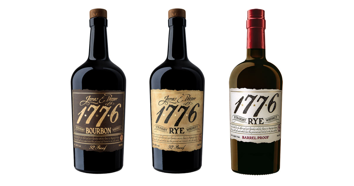 Neue Design, neue Volumina: 1776 Whiskeys von James E. Pepper werden relauncht