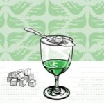 Französischen Absinth-Ritual Schritt zwei