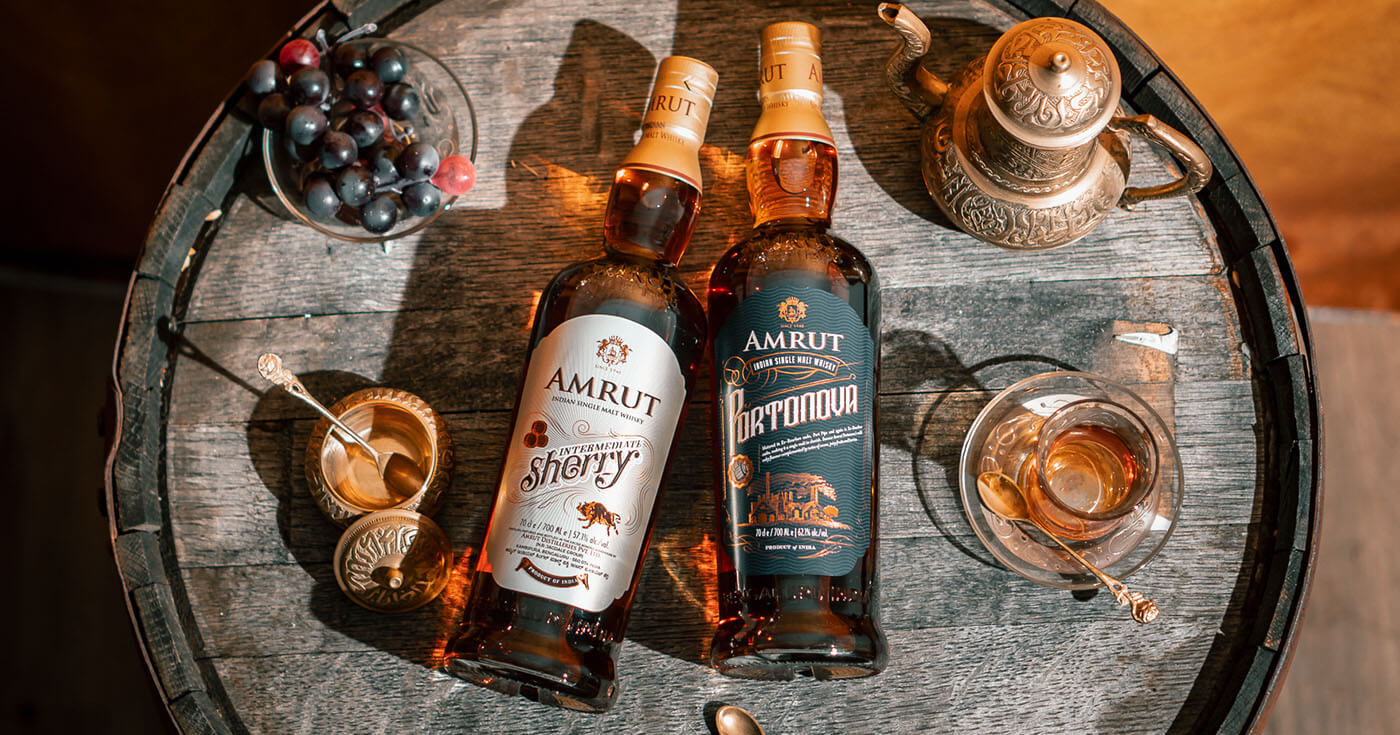 In Fassstärke: Amrut Distilleries erneuert Intermediate Sherry und Portonova