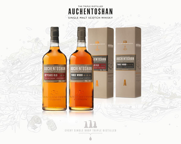 Zwei Kern-Qualitäten von Auchentoshan erhalten neues Design