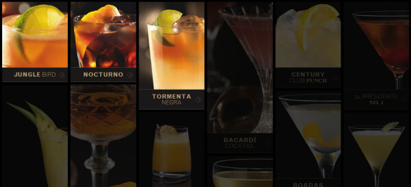 Cocktails mit Bacardi Carta Negra