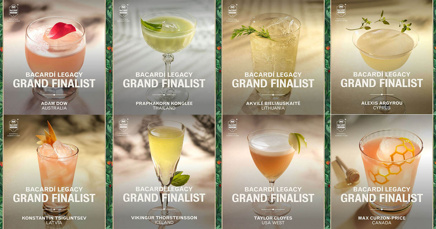 Im Überblick: Grand Finalists der Bacardi Legacy Cocktail Competition 2020