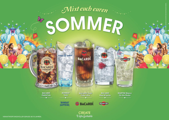 Bacardi plant Sommer Range Promotion in Handel und Gastronomie