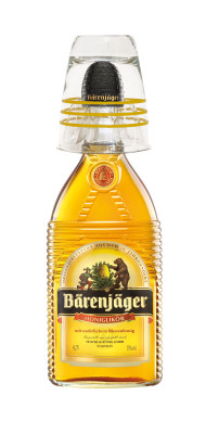 Bärenjäger Honiglikör mit Glas in On-Pack-Promotion zum Frühling