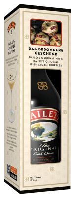 Baileys ab Oktober mit Truffles in Geschenkverpackung