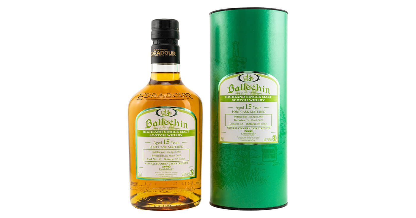 Port Cask Matured: Kirsch Import launcht Ballechin 2004/2020 15 Jahre