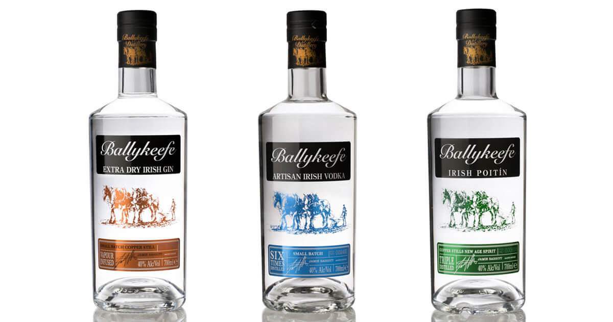 Premiere: Ballykeefe Distillery startet mit Gin, Vodka und Poitin durch