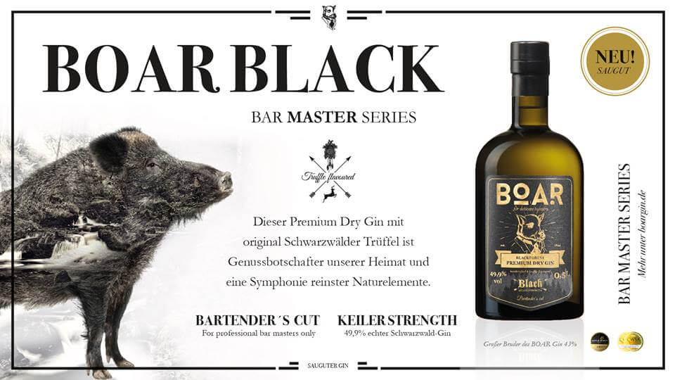 News: Boar Black Gin exklusiv für Bars gelauncht – | Gin