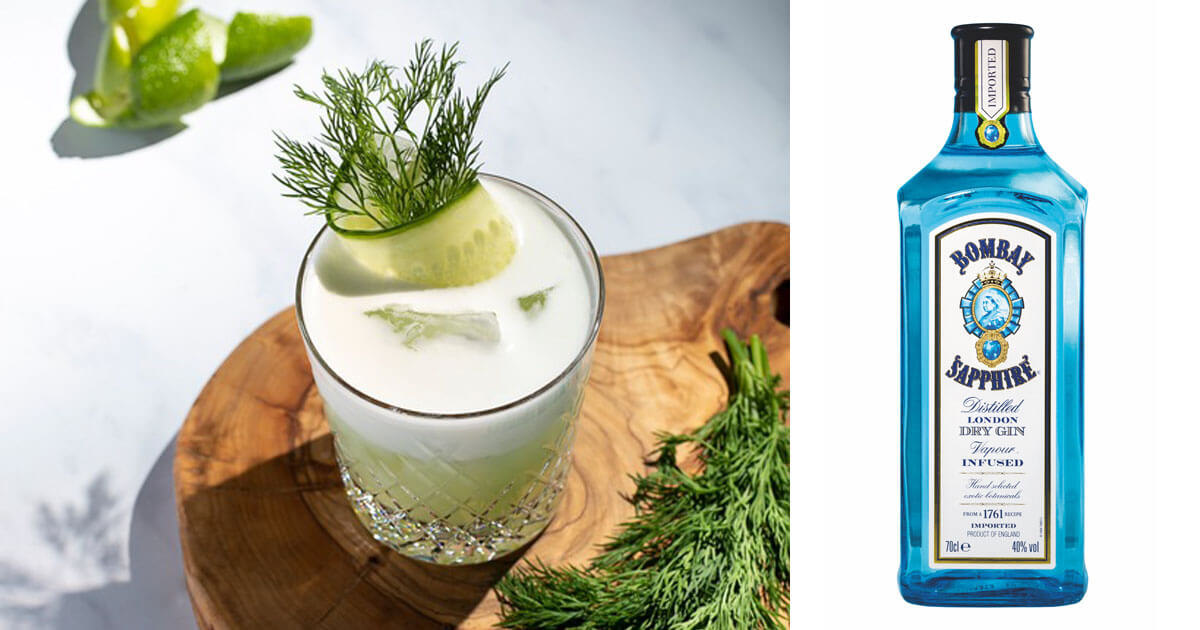 Cocktails: Bombay Sapphire mit „Cucumber & Dill Sour“ zum World Gin Day 2019