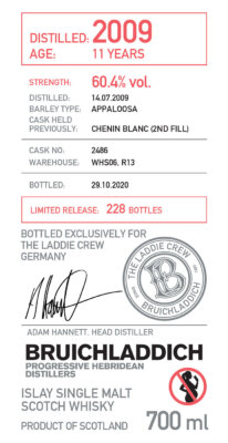 Bruichladdich Laddie Crew Bottling Cask 2486