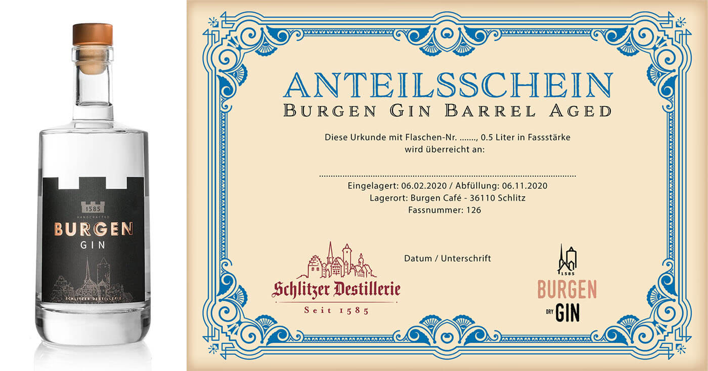 News: Schlitzer Destillerie startet Vorverkauf für Burgen Herbal Gin Barrel Aged