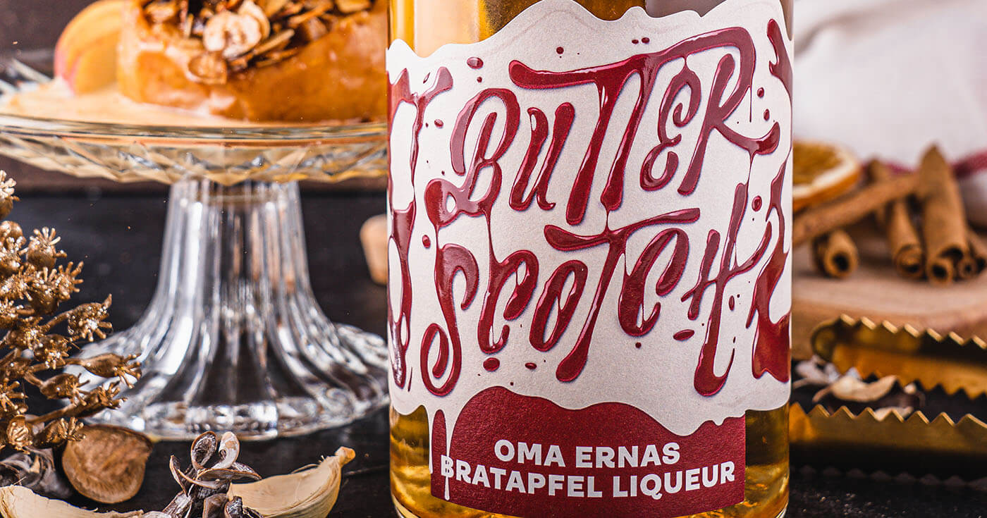 Destille Kaltenthaler: Butterscotch Oma Ernas Bratapfel Liqueur kurz vor Launch