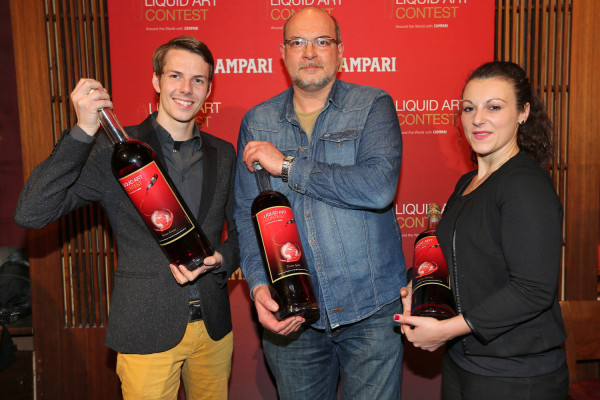Drei Finalisten des Campari Liquid Art Contest 2014