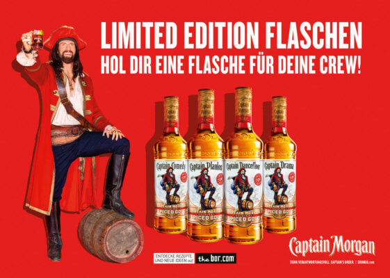 Captain Morgan kündigt Limited Edition mit acht Labels an