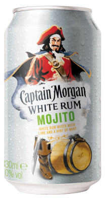 Captain Morgan White Rum Mojito in der Dose vor Launch