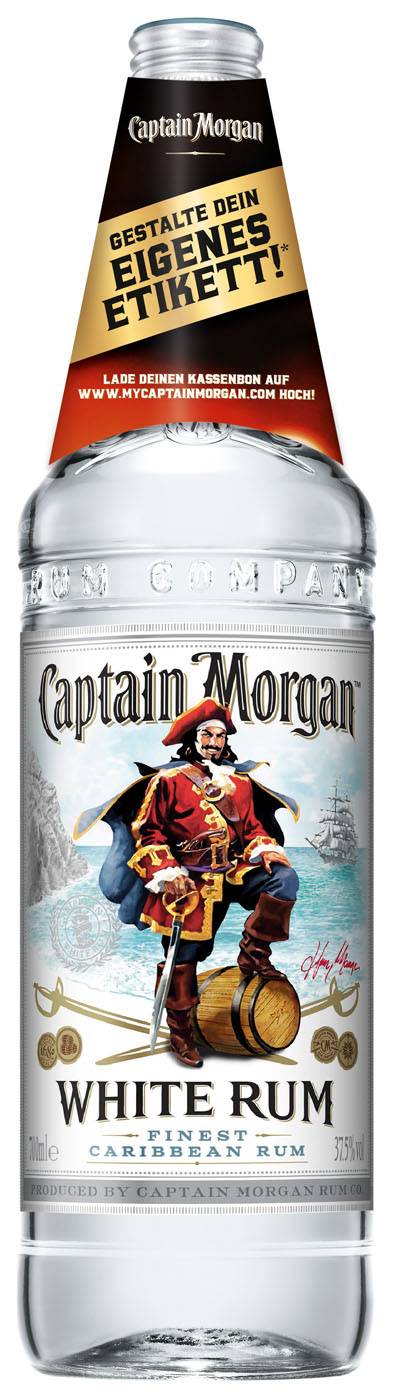 1:12 Maßstab Glas Flasche und ein Captain Morgan Spiced Rum Label Tumdee Puppen 