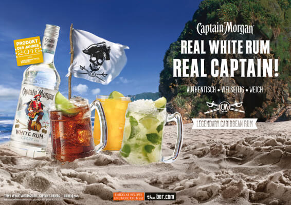 Marketingoffensive für Captain Morgan White Rum geplant