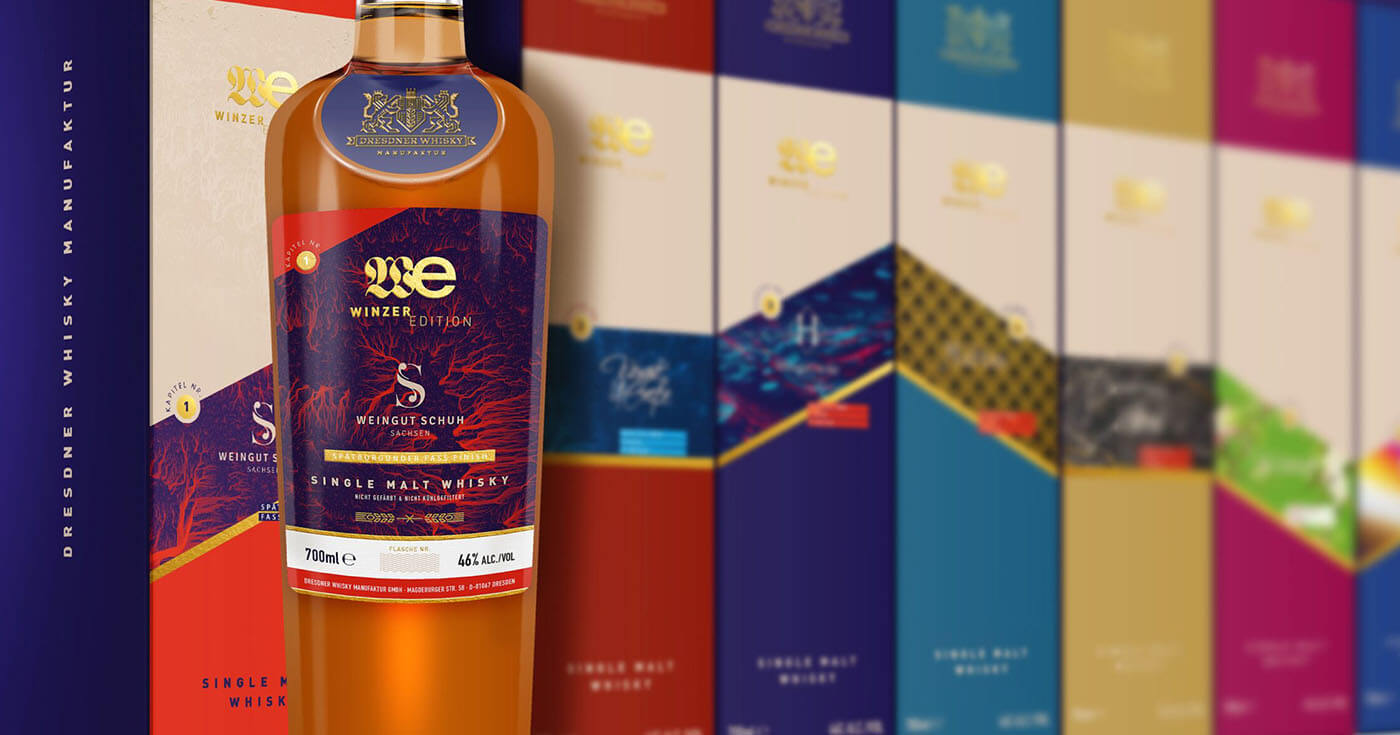 Siebenteilig: Dresdner Whisky Manufaktur startet Winzeredition Serie