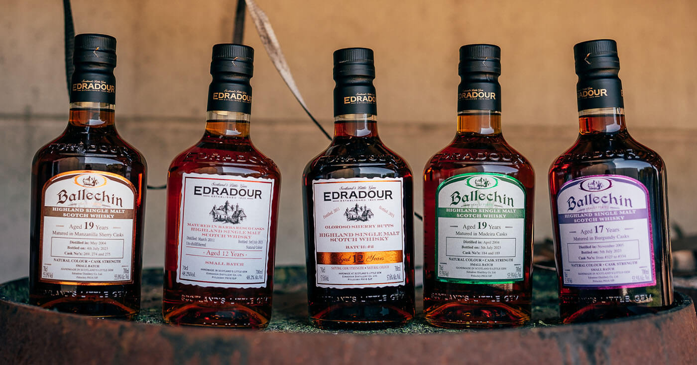 Auch Ballechin: Edradour Distillery stellt sechs Small Batch Bottlings vor