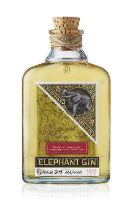 Elephant Aged Gin 2019 mit Finish im Ex-Rumfass gelauncht