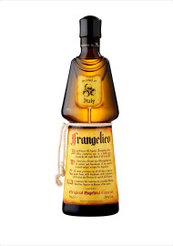 Altes Flaschendesign des italienischen Haselnusslikör Frangelico