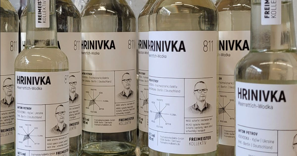 Hrinivka 811: Freimeisterkollektiv mit ukrainischer Wodka-Spezialität