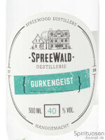 Spreewood Distillers Gurkengeist Vorderseite Etikett