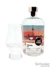 Berlin Distillery Sundown Gin Glas und Flasche