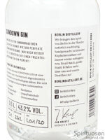 Berlin Distillery Sundown Gin Rückseite Etikett