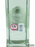 Bloom Gin Rückseite Etikett