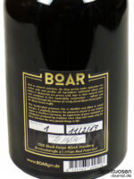 Boar Gin Black Rückseite Etikett