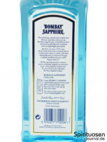 Bombay Sapphire London Dry Gin Rückseite Etikett