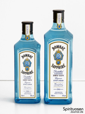 Bombay Sapphire Gin mit 40 Prozent und 47 Prozent Alkohol im Vergleich