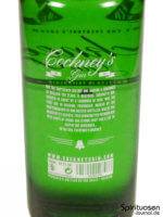 Cockney's Gin Rückseite Etikett