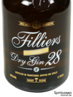 Filliers Dry Gin 28 Vorderseite Etikett