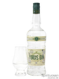 Fords Gin Glas und Flasche