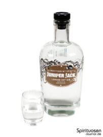 Juniper Jack London Dry Gin Glas und Flasche