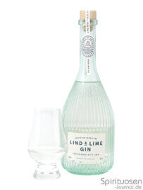 Lind & Lime Gin Glas und Flasche