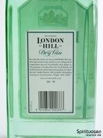 London Hill Dry Gin Rückseite Etikett