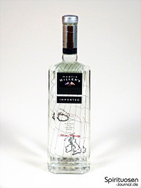 eine Flasche Martin Miller‘s Gin von vorne