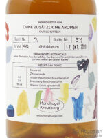 Mondhügel Kreuzberg Gin Wilder Wacholder Rückseite Etikett