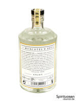 Muscatel Distilled Gin Rückseite