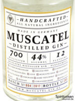 Muscatel Distilled Gin Vorderseite Etikett