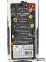 Schladerer Gretchen Dry Gin Rückseite Etikett