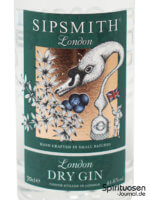 Sipsmith London Dry Gin Vorderseite Etikett