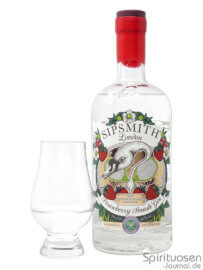 Sipsmith Strawberry Smash Gin Glas und Flasche